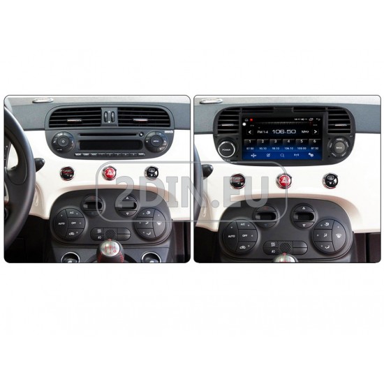 FIAT 500 - МУЛТИМЕДИЯ / Навигация android 16 CPU:8-Core, RAM:4Gb черна + DSP + CARPLAY + SIM